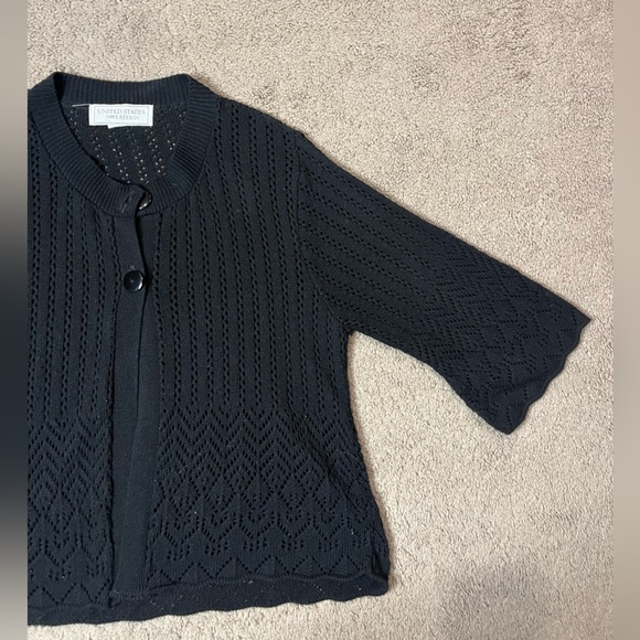 United States black mesh sweater - Picture 8 of 12